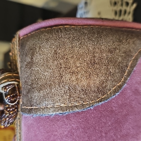 Vintage Mary Frances Stone Embellished Pink and Brown Women's Evening Clutch - Picture 11 of 16